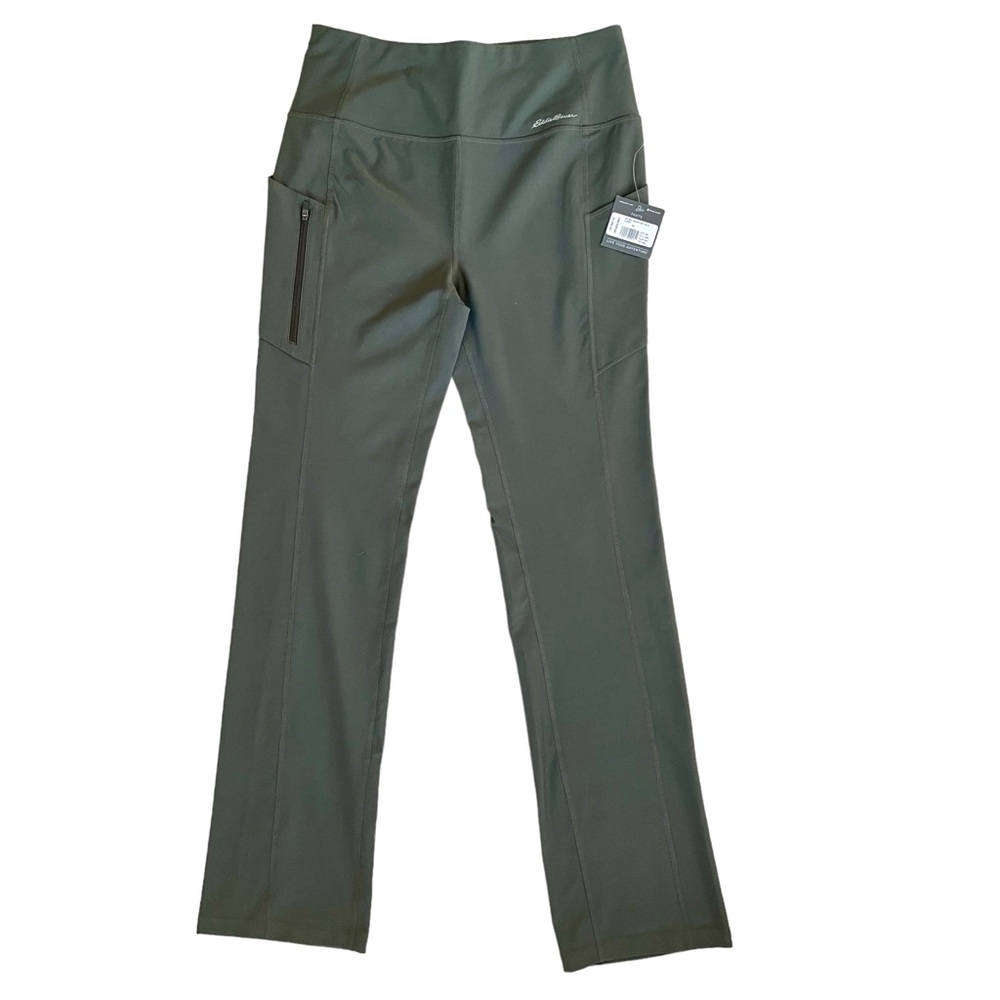 NWT Eddie Bauer: Women's Trail Adventure High Rise Pants, Dark Loden, Size M